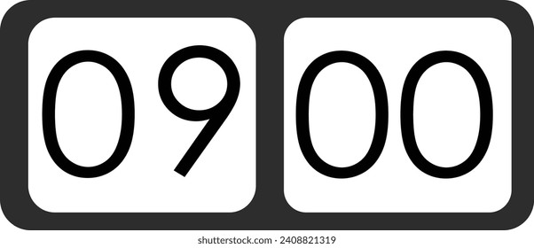 timer counting 9 suitable for many uses, vector eps 10	
