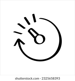 Timer deadline hand-drawn vector icon