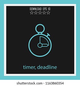 timer, deadline  vector icon