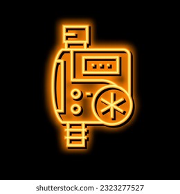 vectores de señal de luz de neón de riego por goteo temporizador. ilustración de riego por goteo con temporizador