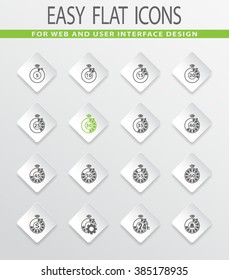 Timer easy flat web icons for user interface design