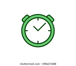 Timer flat icon. Thin line signs for design logo, visit card, etc. Single high-quality outline symbol for web design or mobile app. Marketing outline pictogram.