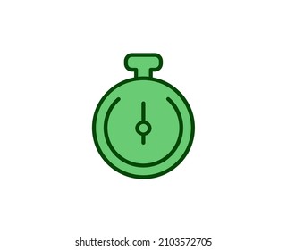 Timer flat icon. Thin line signs for design logo, visit card, etc. Single high-quality outline symbol for web design or mobile app. Marketing outline pictogram.