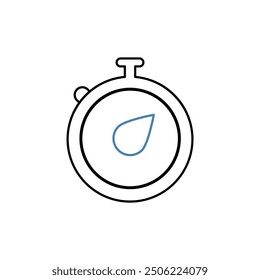 timer food  concept line icon. Simple element illustration. timer food  concept outline symbol design.