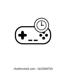 Timer and game joysticks black - vector illustration