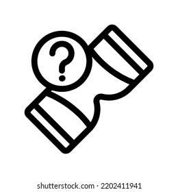 Timer Glass Help And Info Icon Line