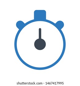 timer glyph colour vector icon