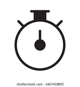 timer glyph flat vector icon