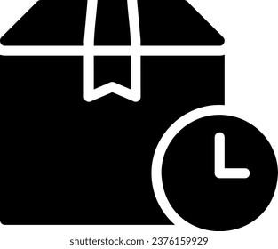 timer glyph icon illustration vector