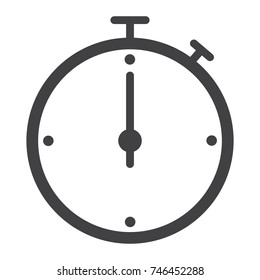 Timer glyph icon, web and mobile, wallpaper sign vector graphics, a solid pattern on a white background, eps 10.