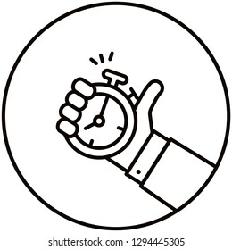 Timer Hand Icon Vector