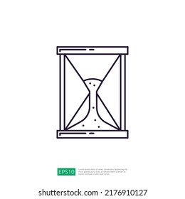 Timer-Stundenglas-Symbol. Vektorgrafik
