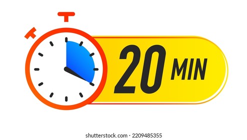 Timer Icon 20 Minuten Vektorbadeart