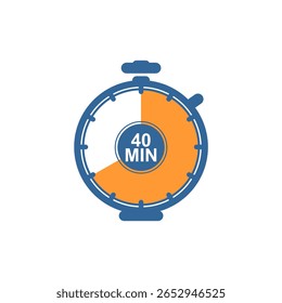 Ícone do temporizador Vektor de 40 minutos