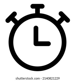 timer icon with black color