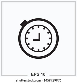 timer icon black isolated vector illustration