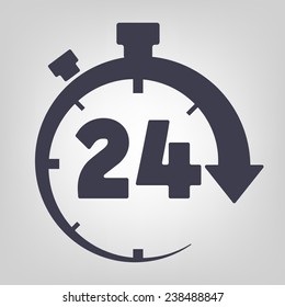 Timer icon black vector time clock simple