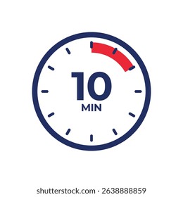 Timer icon, clock symbol, stopwatch sign. Vector
