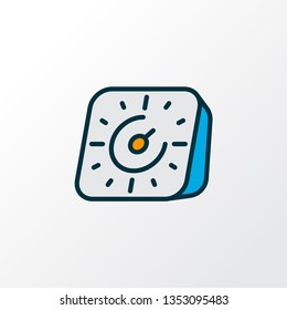 Timer icon colored line symbol. Premium quality isolated clock element in trendy style.