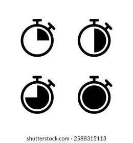 Timer icon. Countdown icon. Clock icon.