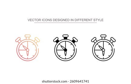 Timer icon design with white background stock illustration