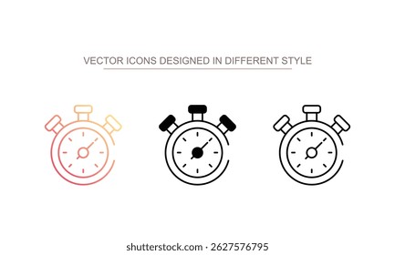 Timer icon design with white background stock illustration