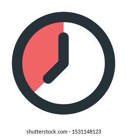 Timer icon in filled outline