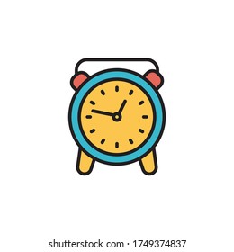 timer icon filled outline vector color design. isolated on white background