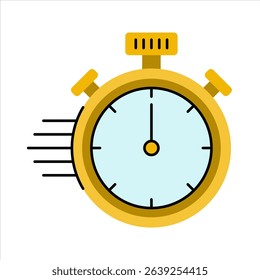 Timer icon. Flat color style.