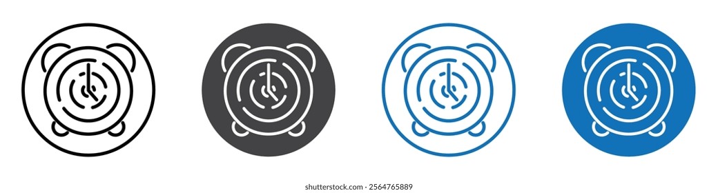 Timer icon flat editable icon mark set.