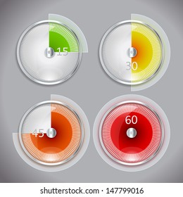 timer icon in four positions