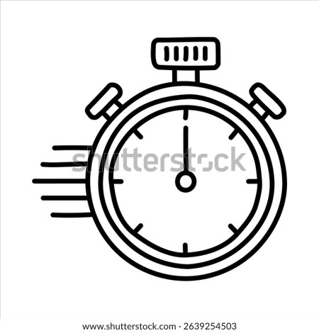 Timer icon. Hand drawn style.