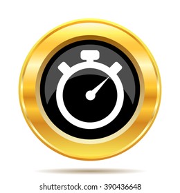 Timer icon. Internet button on white background. EPS10 vector.

