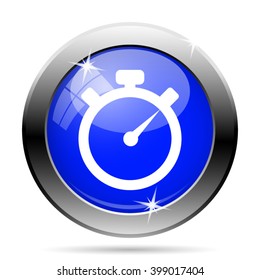 Timer icon. Internet button on white background. EPS10 vector
