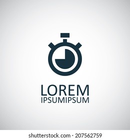 Timer Icon, Isolated, Black On The White Background. Vector