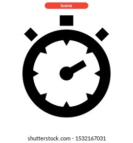 timer icon isolated sign symbol vector illustration - high quality black style vector icons
