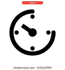 timer icon isolated sign symbol vector illustration - high quality black style vector icons
