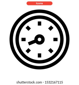 timer icon isolated sign symbol vector illustration - high quality black style vector icons
