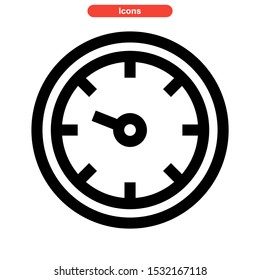timer icon isolated sign symbol vector illustration - high quality black style vector icons
