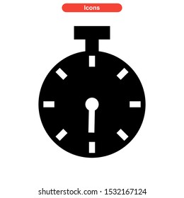 timer icon isolated sign symbol vector illustration - high quality black style vector icons
