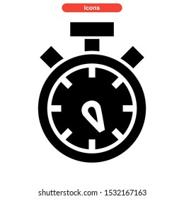 timer icon isolated sign symbol vector illustration - high quality black style vector icons

