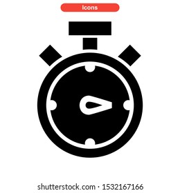timer icon isolated sign symbol vector illustration - high quality black style vector icons
