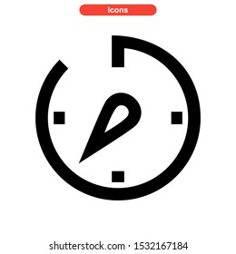 timer icon isolated sign symbol vector illustration - high quality black style vector icons
