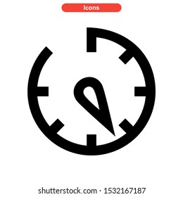 timer icon isolated sign symbol vector illustration - high quality black style vector icons
