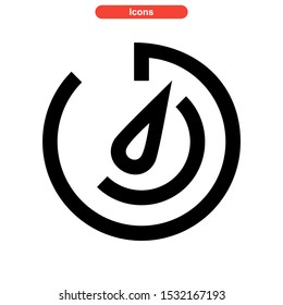 timer icon isolated sign symbol vector illustration - high quality black style vector icons
