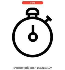 timer icon isolated sign symbol vector illustration - high quality black style vector icons
