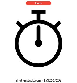 timer icon isolated sign symbol vector illustration - high quality black style vector icons
