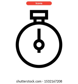 timer icon isolated sign symbol vector illustration - high quality black style vector icons
