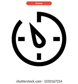 timer icon isolated sign symbol vector illustration - high quality black style vector icons
