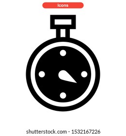 timer icon isolated sign symbol vector illustration - high quality black style vector icons
